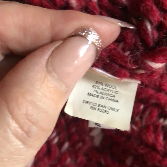 Vintage Y2K EXPRESS Hand Knit Wool & Alpaca Snowflake Sweater - Picture 7 of 7